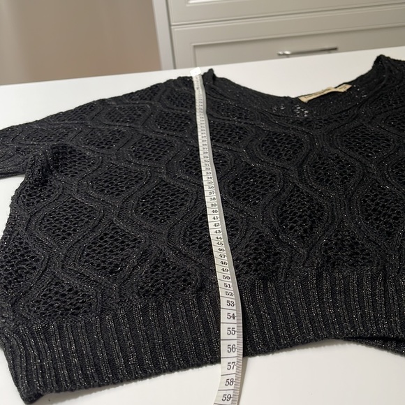 Black knit sweater top - Picture 5 of 6
